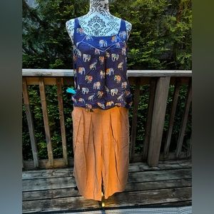 Anthropologie cullots and top